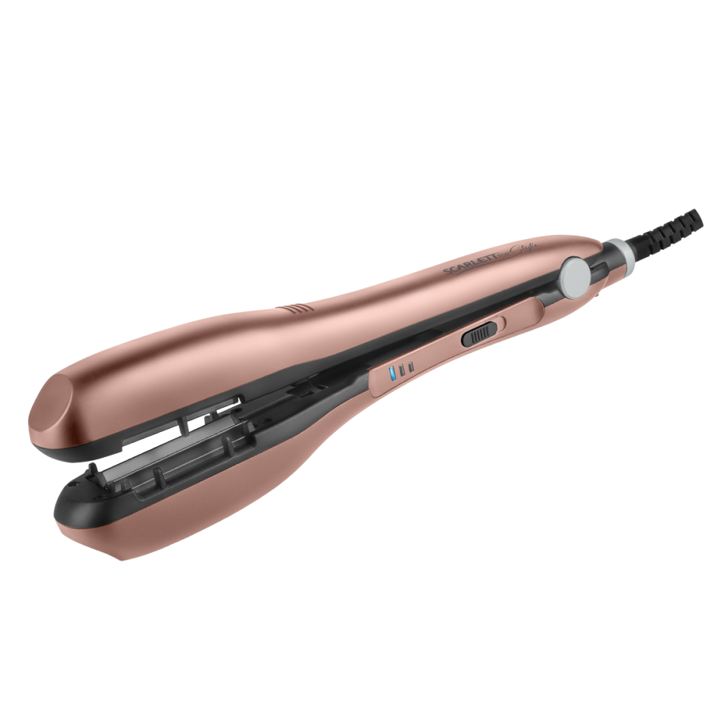 

Щипцы Scarlett Top Style SC-HS6070, 210°C, 40Вт, керамическое покрытие, 1 режим, 1.8м, розовое золото (HS60700), SC-HS6070