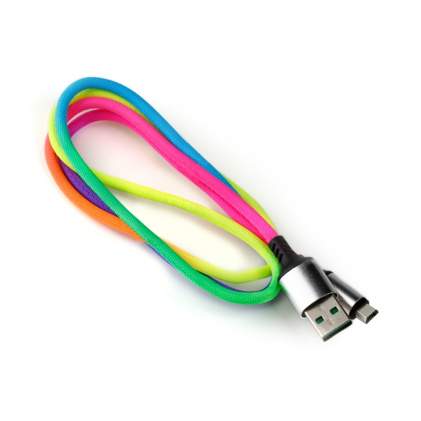 

Кабель USB 2.0(Am)-Lightning 8-pin(m), 2A, 1м, градиент Smartbuy Acid iK-12ARbox (iK-12ARbox p-y), iK-12ARbox