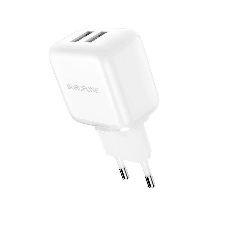 

Сетевое зарядное устройство Borofone BA18 Vigorous, 2USB, 2.1A, белый (95705), BA18 Vigorous