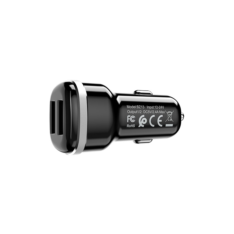 

Автомобильное зарядное устройство Borofone Extreme BZ13, 2xUSB, 2.4А, черный (6931474717139), BZ13