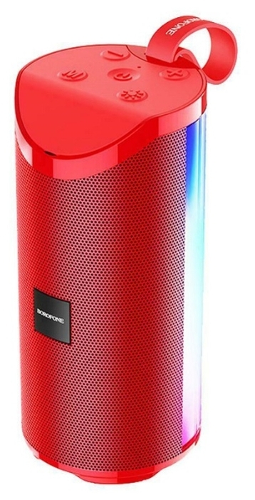 

Портативная акустика Borofone BR5 Adventure, 5 Вт, USB, microSD, Bluetooth, подсветка, красный, BR5 Adventure