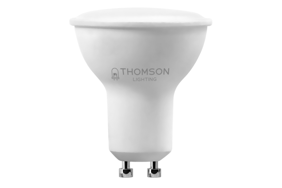 

Лампа светодиодная GU10, MR16, 4Вт, 340лм, 6500K/холодный, 80 Ra, Thomson (TH-B2325)
