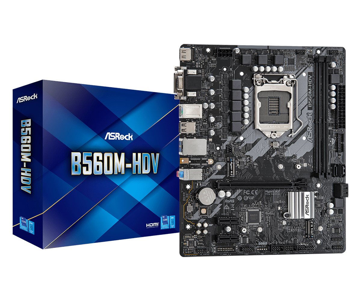 Материнская плата ASRock B560M-HDV, Socket1200, Intel B560, mATX купить по  цене 8175 руб в Хабаровске в интернет-магазине e2e4