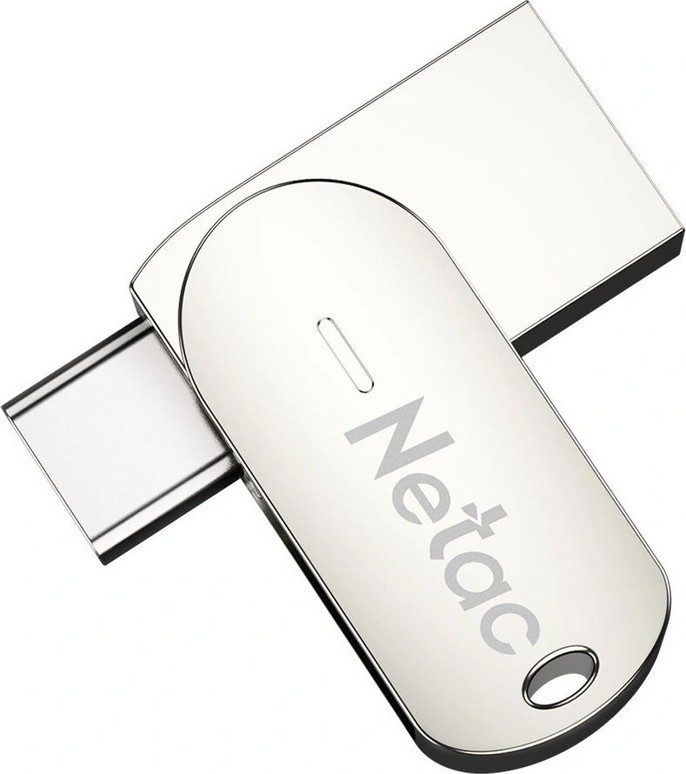 

Флешка 64Gb USB 3.0/USB Type-C Netac U785C, серебристый (NT03U785C-064G-30PN), U785C