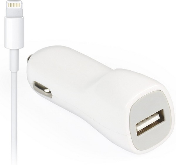 

Автомобильное зарядное устройство SmartBuy NITRO, 1USB, 1A, кабель Lightning, белый (SBP-1502-8), NITRO