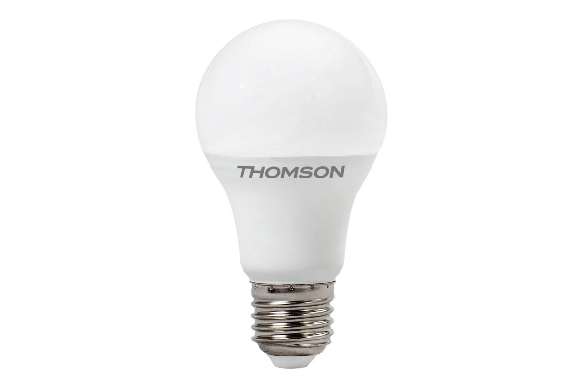 

Лампа светодиодная E27 груша/A60, 9Вт, 6500K / холодный свет, 860лм, THOMSON (TH-B2302)