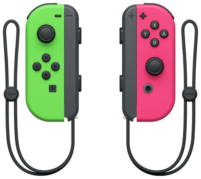 

Геймпад NINTENDO Joy-Con controllers Duo, беспроводной, зеленый/розовый (045496430795), Joy-Con controllers Duo