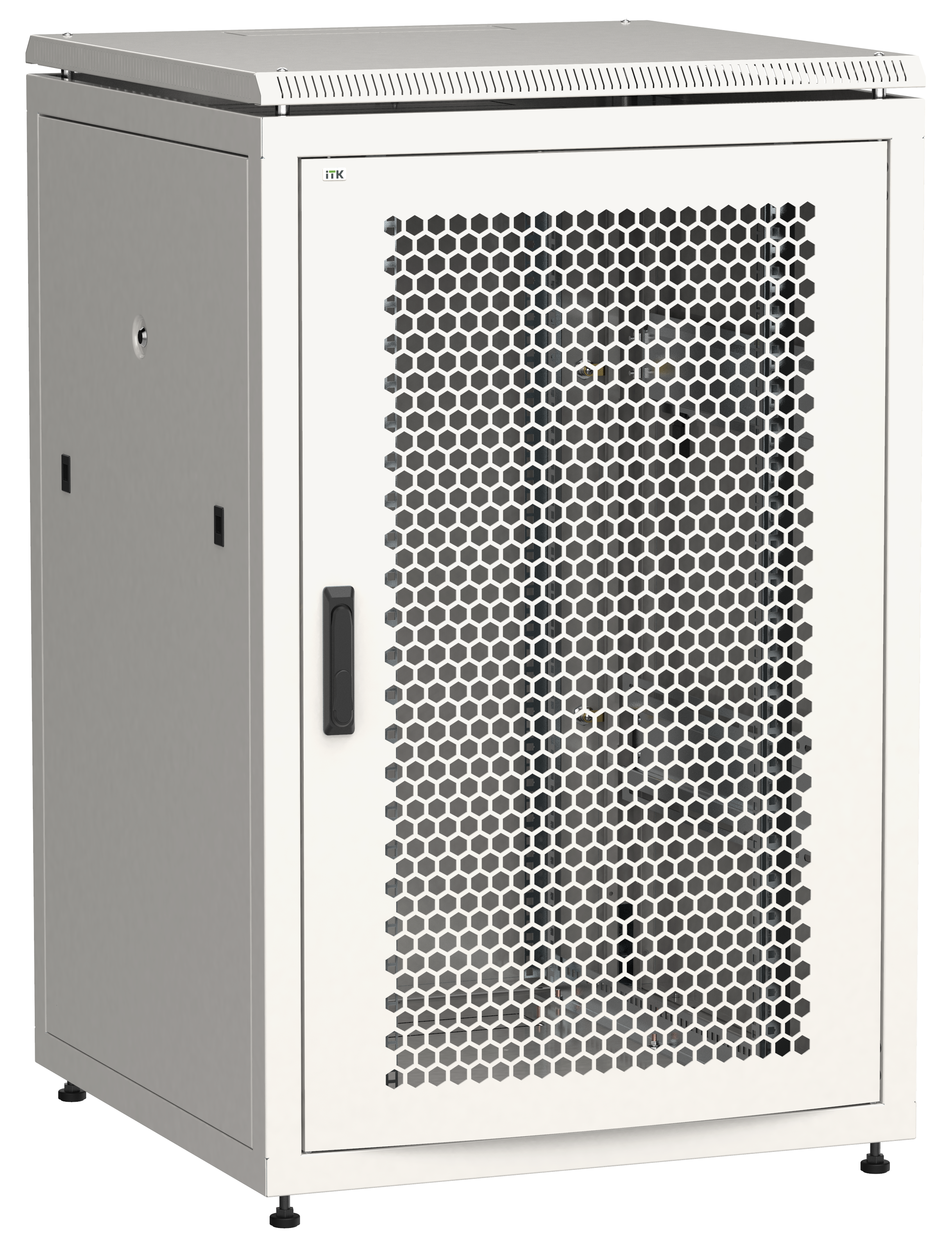 

Шкаф телекоммуникационный напольный 24U 800x800 мм, перфорация/металл, серый, разборный, ITK LINEA N (LN35-24U88-PM)