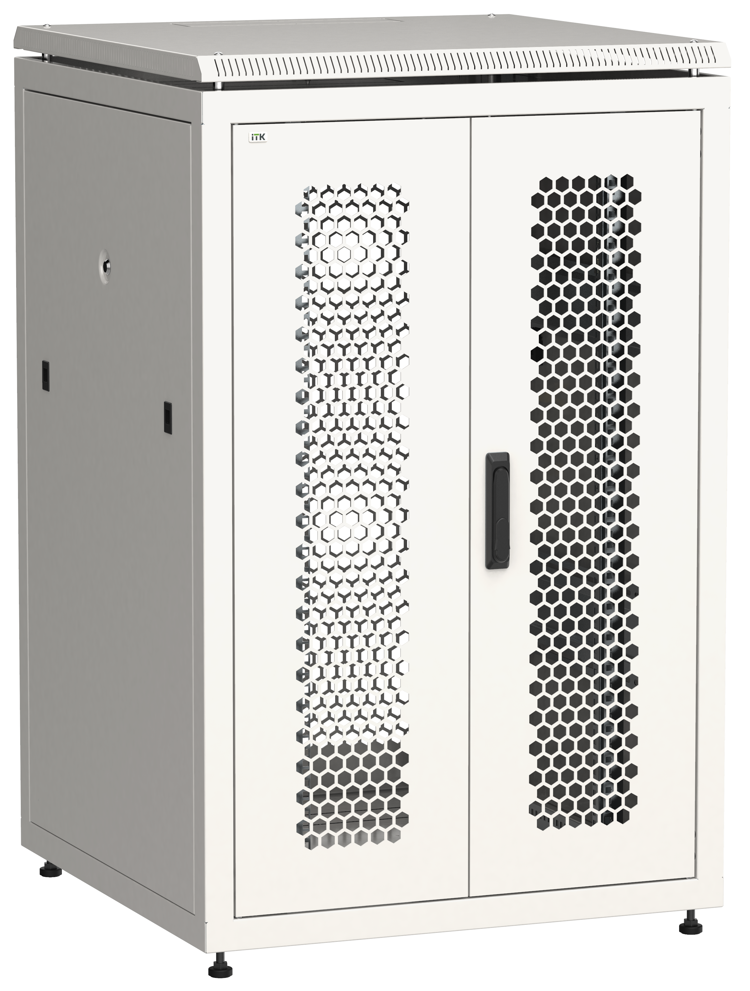 

Шкаф телекоммуникационный напольный 24U 800x800 мм, перфорация/металл, серый, разборный, ITK LINEA N (LN35-24U88-2PP)