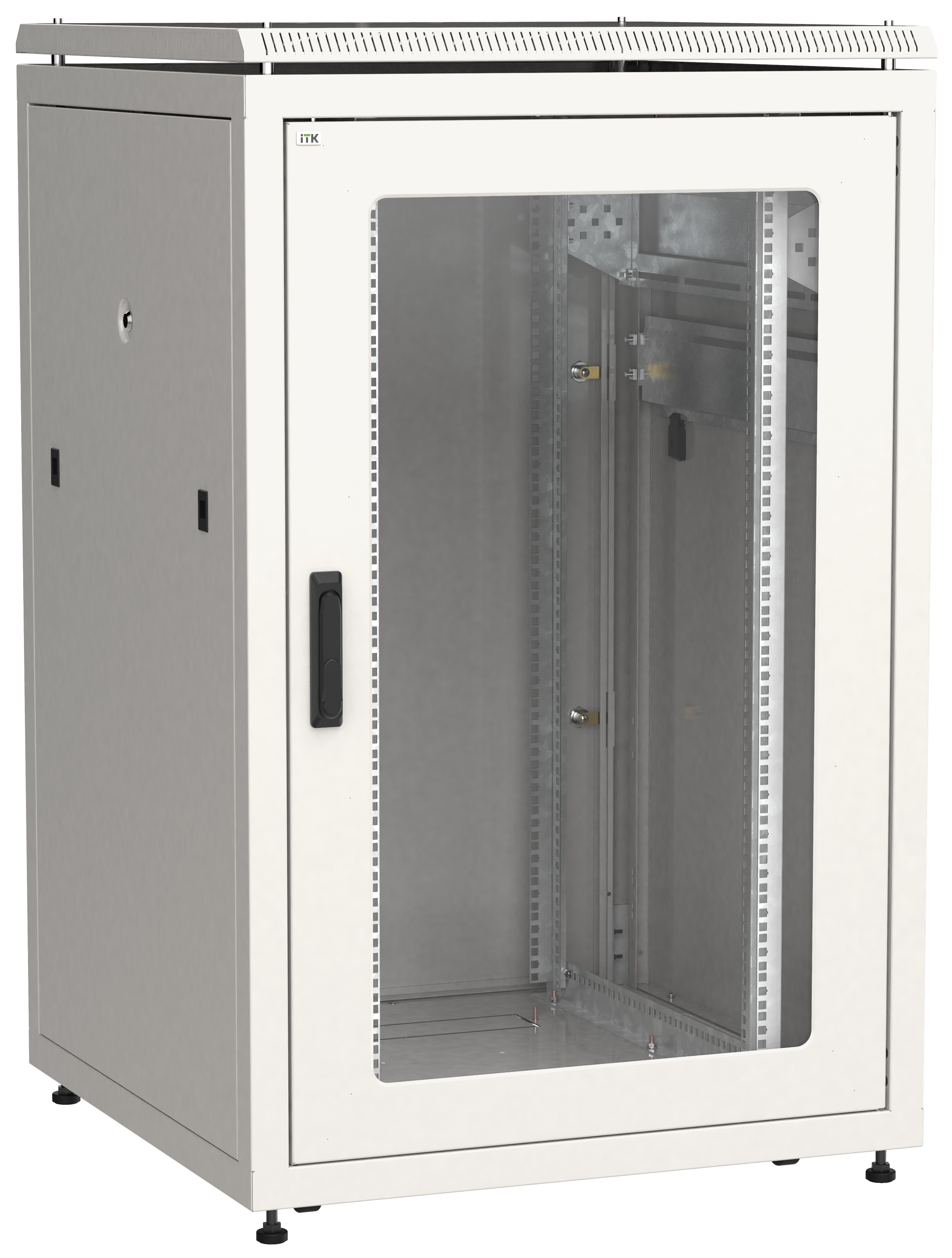 

Шкаф телекоммуникационный напольный 24U 800x800 мм, стекло/металл, серый, разборный, ITK LINEA N (LN35-24U88-GM)
