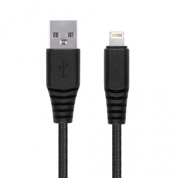 Кабель USB-Lightning 8-pin, 2A, 1м, черный Smartbuy (iK-510n-2)