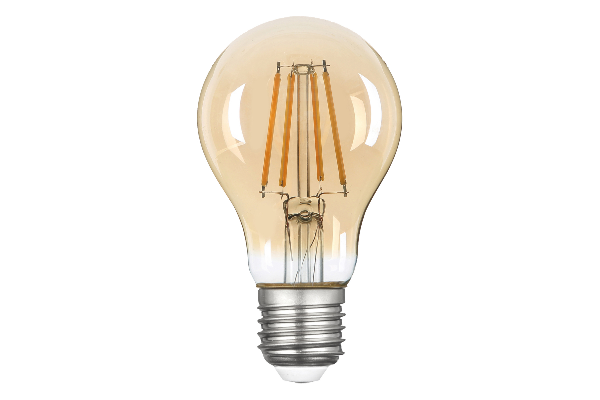Лампа светодиодная E27 груша/A60, 5Вт, 2400K / теплый свет, 515лм, филаментная, THOMSON Filament (TH-B2109) - фото 1