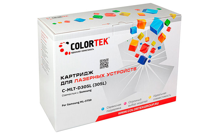

Картридж лазерный Colortek CT-MLTD305L (MLT-D305L), черный, 15000 страниц, совместимый для Samsung SL ML-3750ND