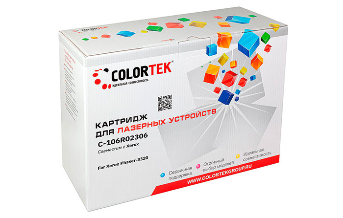 

Картридж лазерный Colortek CK-106R02306 (106R02306), черный, 11000 страниц, совместимый для Xerox Phaser 3320