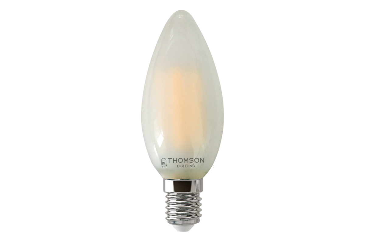 

Лампа светодиодная E14 свеча, 9Вт, 6500K / холодный свет, 895лм, филаментная, THOMSON Filament (TH-B2382)