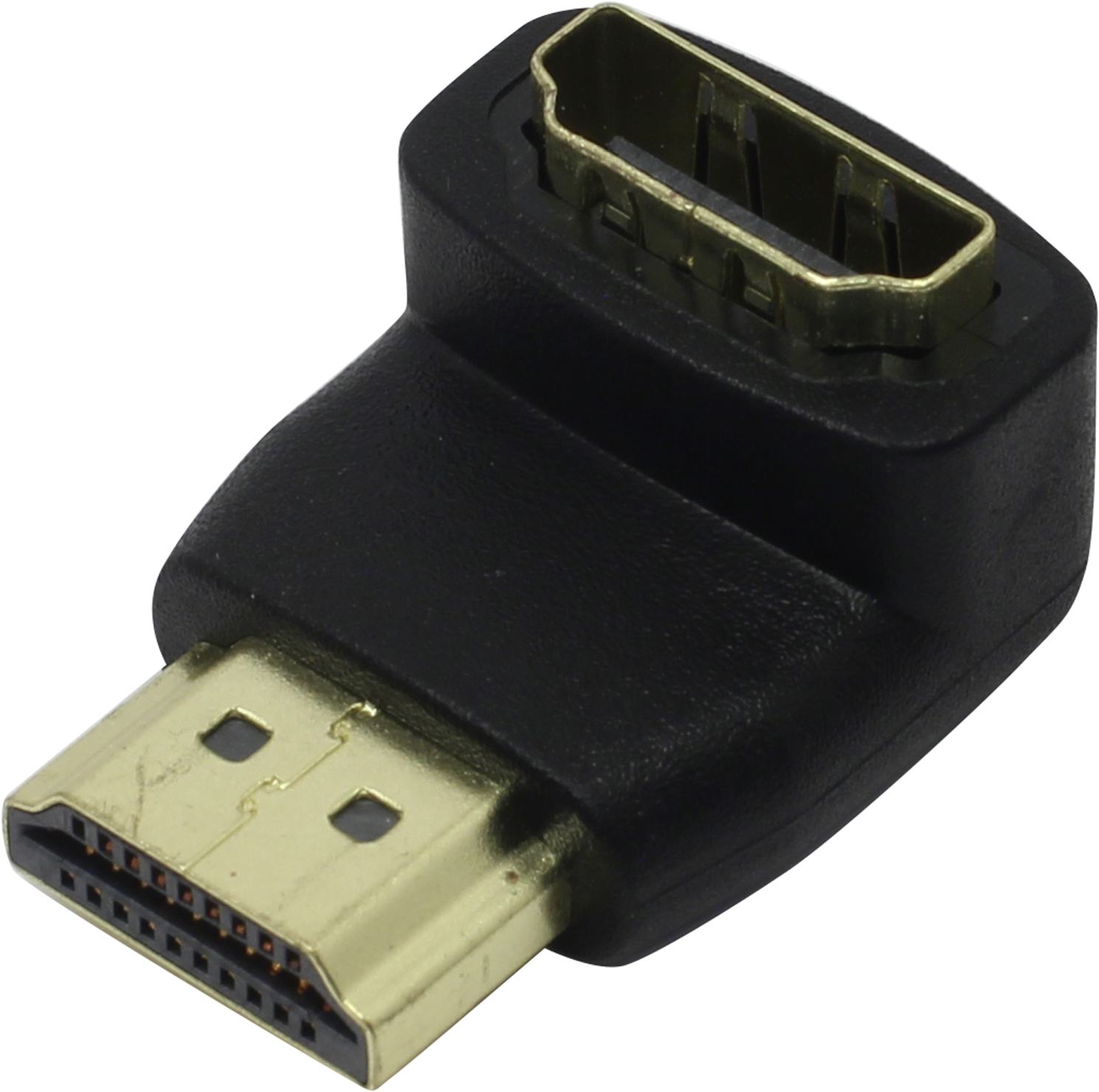 

Переходник (адаптер) HDMI(19M)-HDMI(19F) угловой, черный Exegate (EX284919RUS)