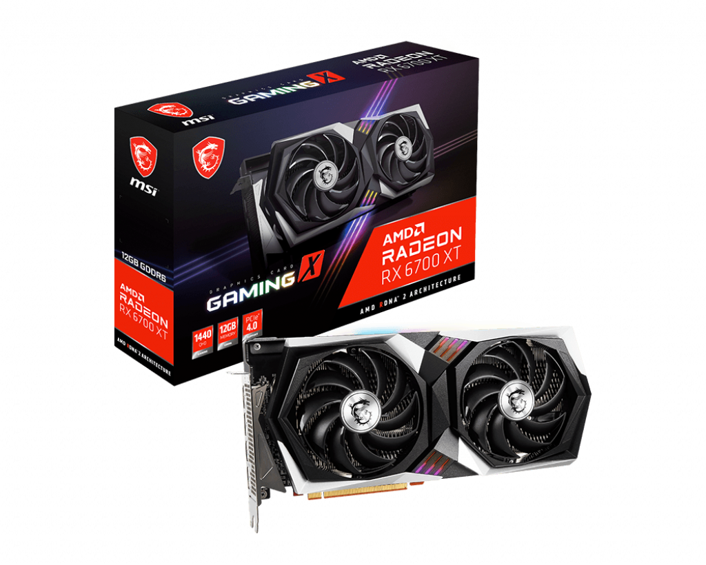 

Видеокарта MSI AMD Radeon RX 6700 XT GAMING X, 12Gb DDR6, 192 бит, PCI-E, HDMI, 3DP, Retail (602-V398-06S), GAMING X