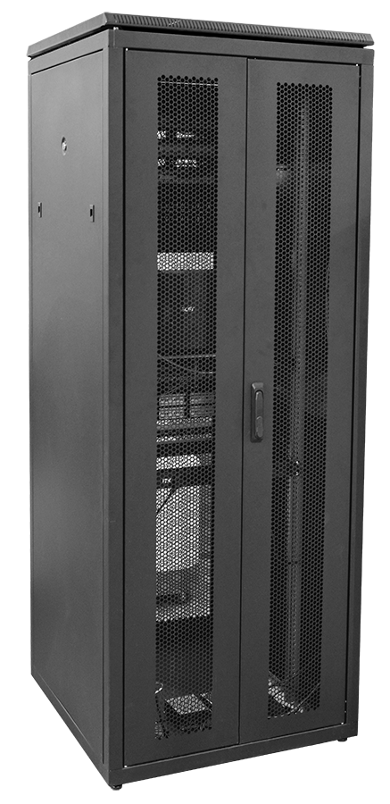 

Шкаф телекоммуникационный напольный 38U 800x800 мм, перфорация/металл, черный, разборный, ITK LINEA N (LN05-38U88-2PP)