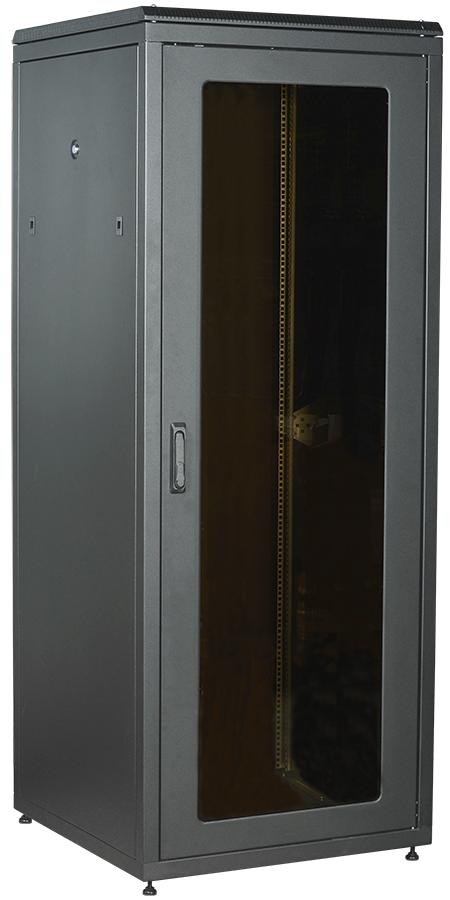 

Шкаф телекоммуникационный напольный 38U 800x800 мм, стекло/металл, черный, разборный, ITK LINEA N (LN05-38U88-GM)