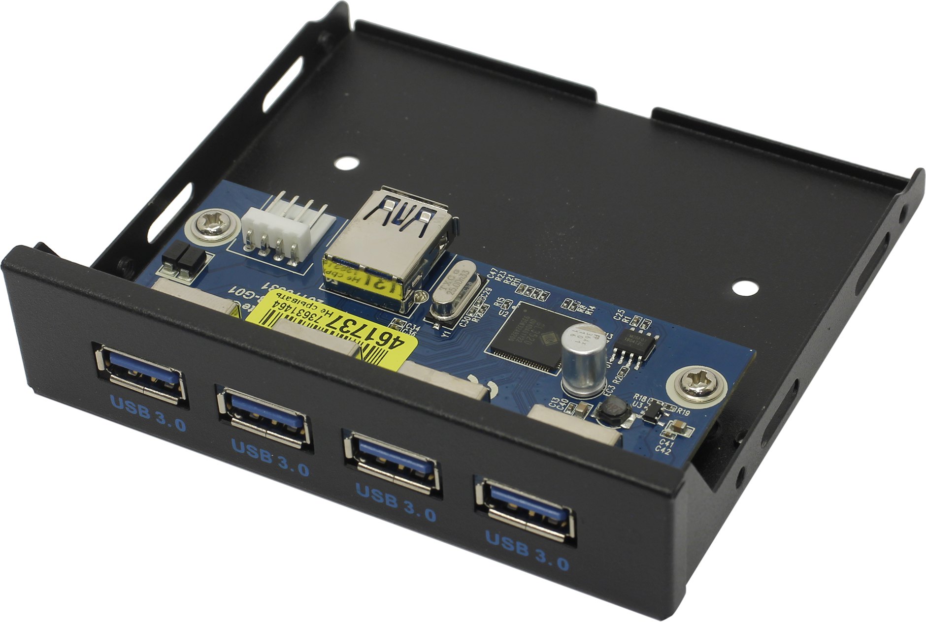

Фронтальная панель Exegate U3H-625, 3.5", 4xUSB 3.0, черный (EX283580RUS), U3H-625