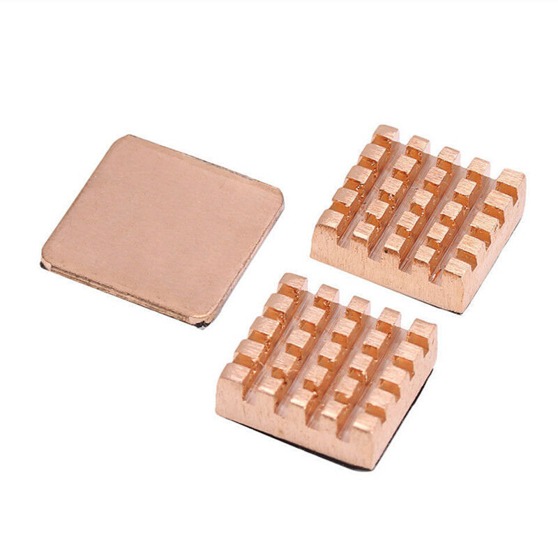 

Набор радиаторов медных ACD Ultra Strong Pure Copper Heatsink Set для Raspberry 3B+/4B , 2 шт 14x12x5.5мм и 1шт 15x15x1мм (RA257), Ultra Strong Pure Copper Heatsink Set