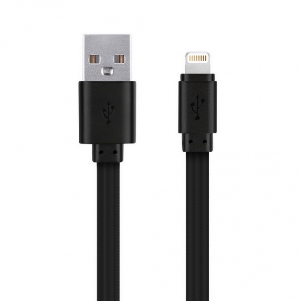

Кабель USB 2.0(Am)-Lightning 8-pin(m), плоский, 2A, 3м, черный Smartbuy (iK-530r-2)