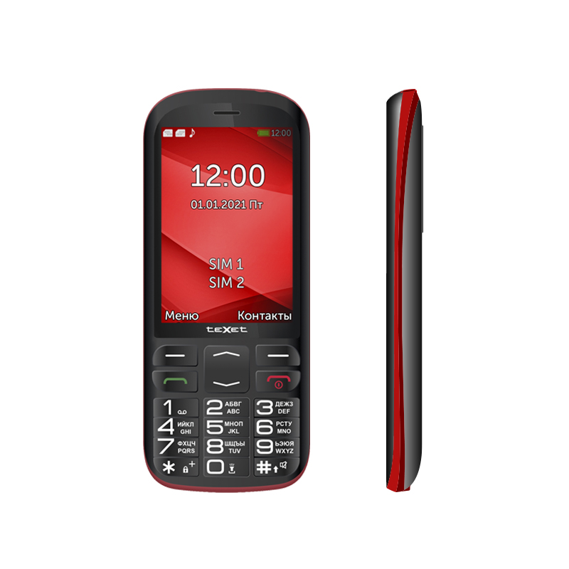 

Мобильный телефон teXet TM-B409, 3.5" 480x320 TFT, BT, 1xCam, 2-Sim, 1800 мА⋅ч, micro-USB, черный/красный, TM-B409