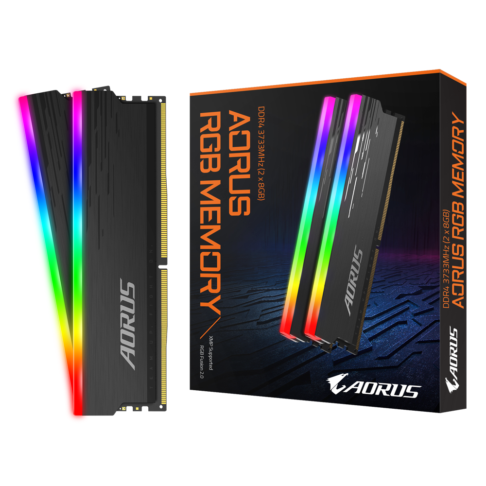 

Комплект памяти DDR4 DIMM 16Gb (2x8Gb), 3733MHz, CL18, 1.4V Gigabyte Aorus RGB (GP-ARS16G37), GP-ARS16G37
