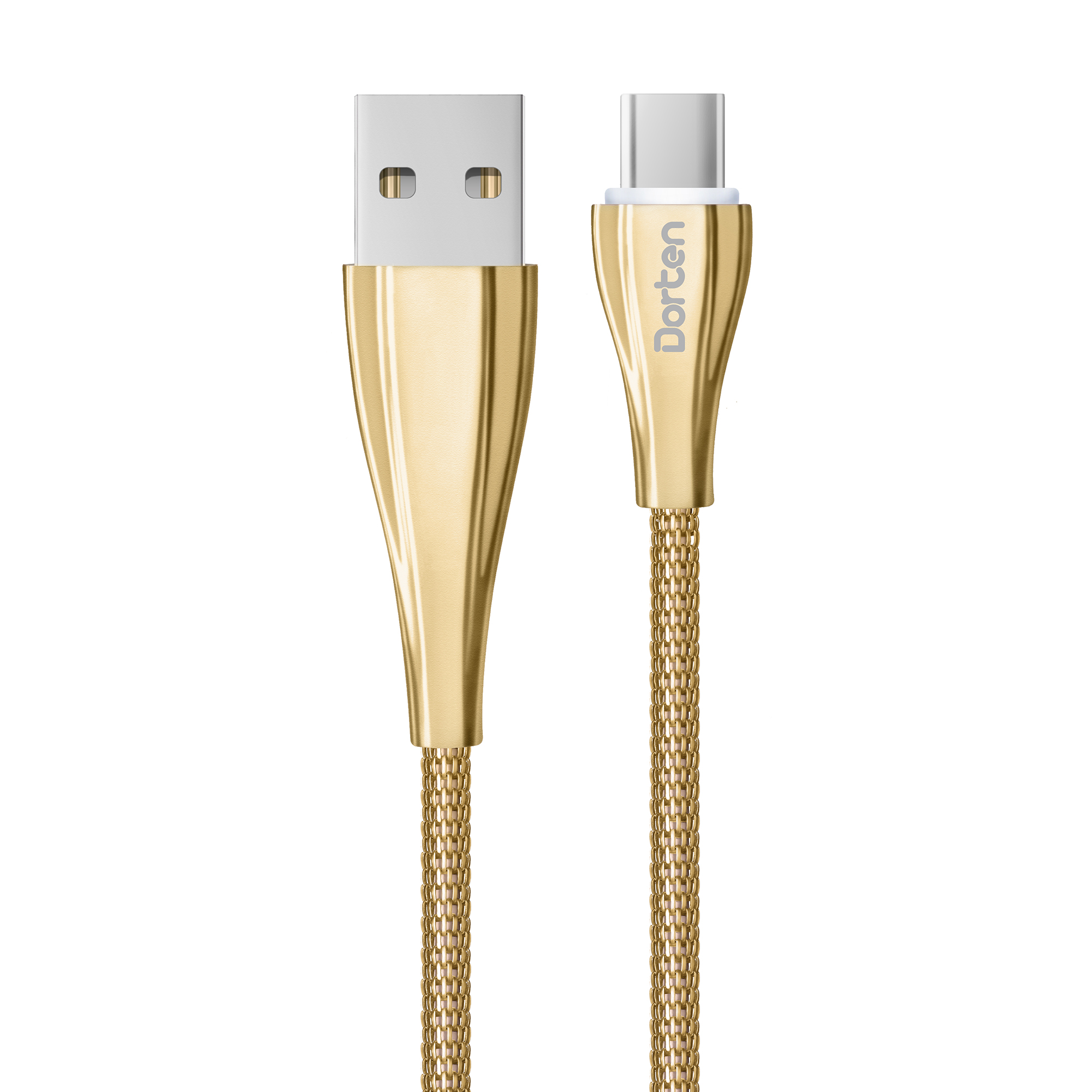 

Кабель USB 2.0(Am)-Type-C, 2.4A быстрая зарядка, 1м, золотистый Dorten Armor Series (DN303703), 0