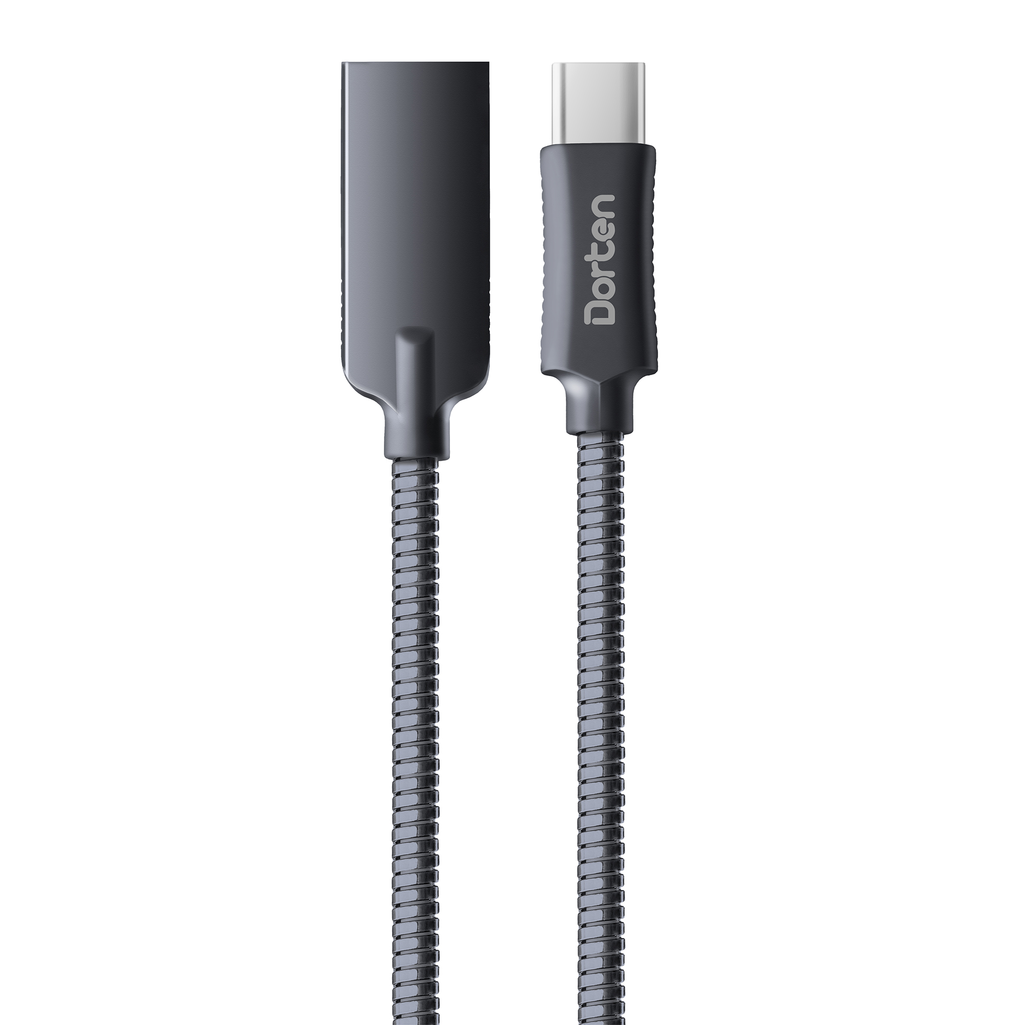 

Кабель USB 2.0(Am)-Type-C, 2.4A быстрая зарядка, 1м, черный Dorten Steel Shell Series (DN303600), 0