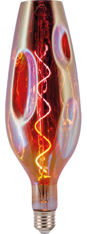 

Лампа светодиодная E27 -, 6Вт, 2700K, 450лм, филаментная, HIPER Red rainbow Filament bottle (HL-2257), Red rainbow