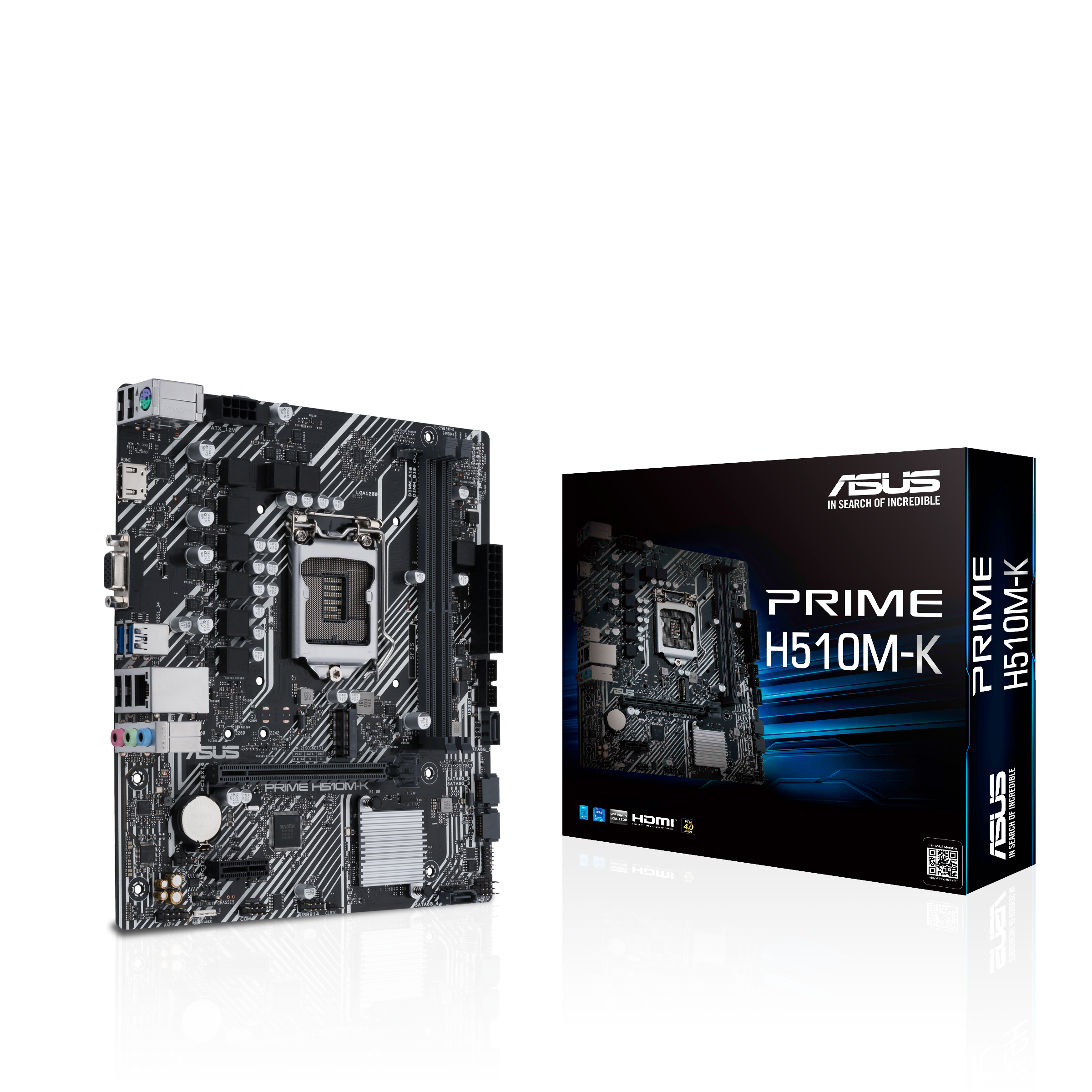 Материнская плата ASUS PRIME H510M-K, Socket1200, Intel H510, mATX
