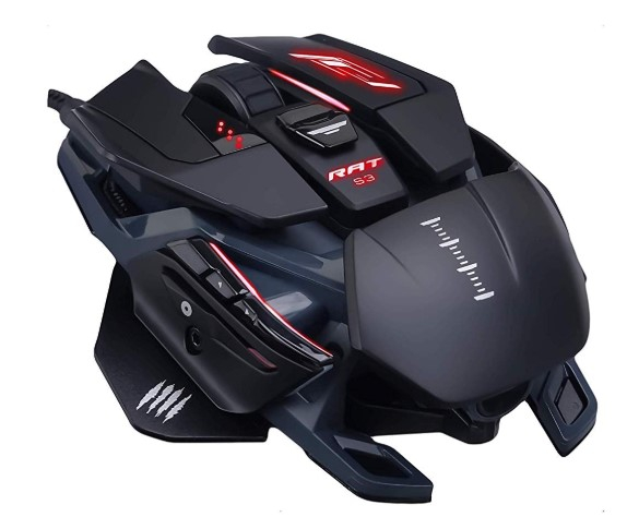 Мышь проводная Mad Catz R.A.T. PRO S3, 7200dpi, оптическая светодиодная, USB, черный (MR03DCINBL000-0)