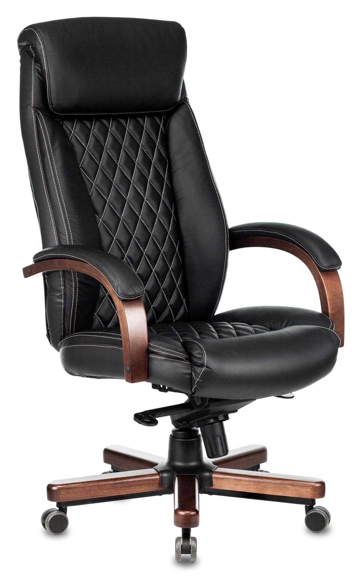 Кресло офисное Бюрократ T-9924WALNUT, черный