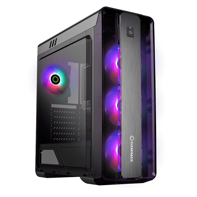 Корпус GameMax MoonLight FRGB BK, ATX, Midi-Tower, USB 3.0, черный, Без БП (Moonlight FRGB Black)