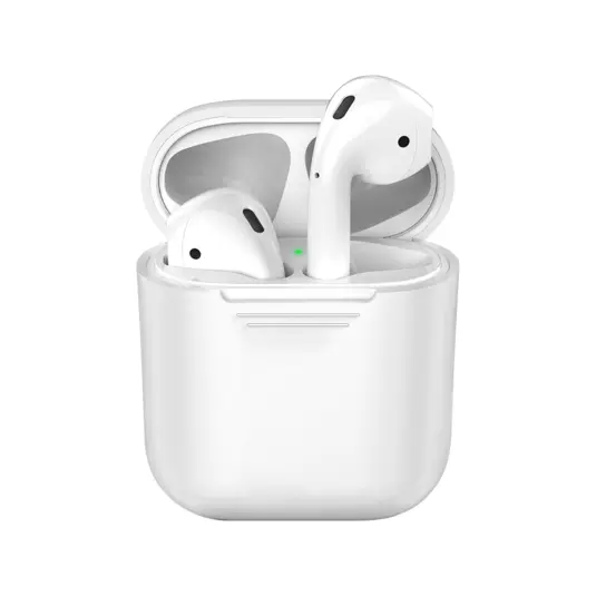 Чехол Deppa, силиконовый для Apple AirPods, белый (47009)