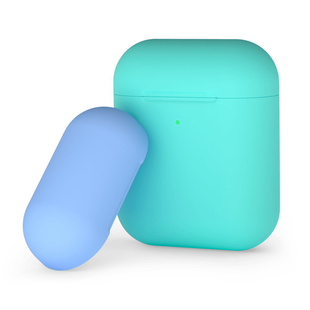 

Чехол Deppa для Apple AirPods, мятный/голубой (47018), -