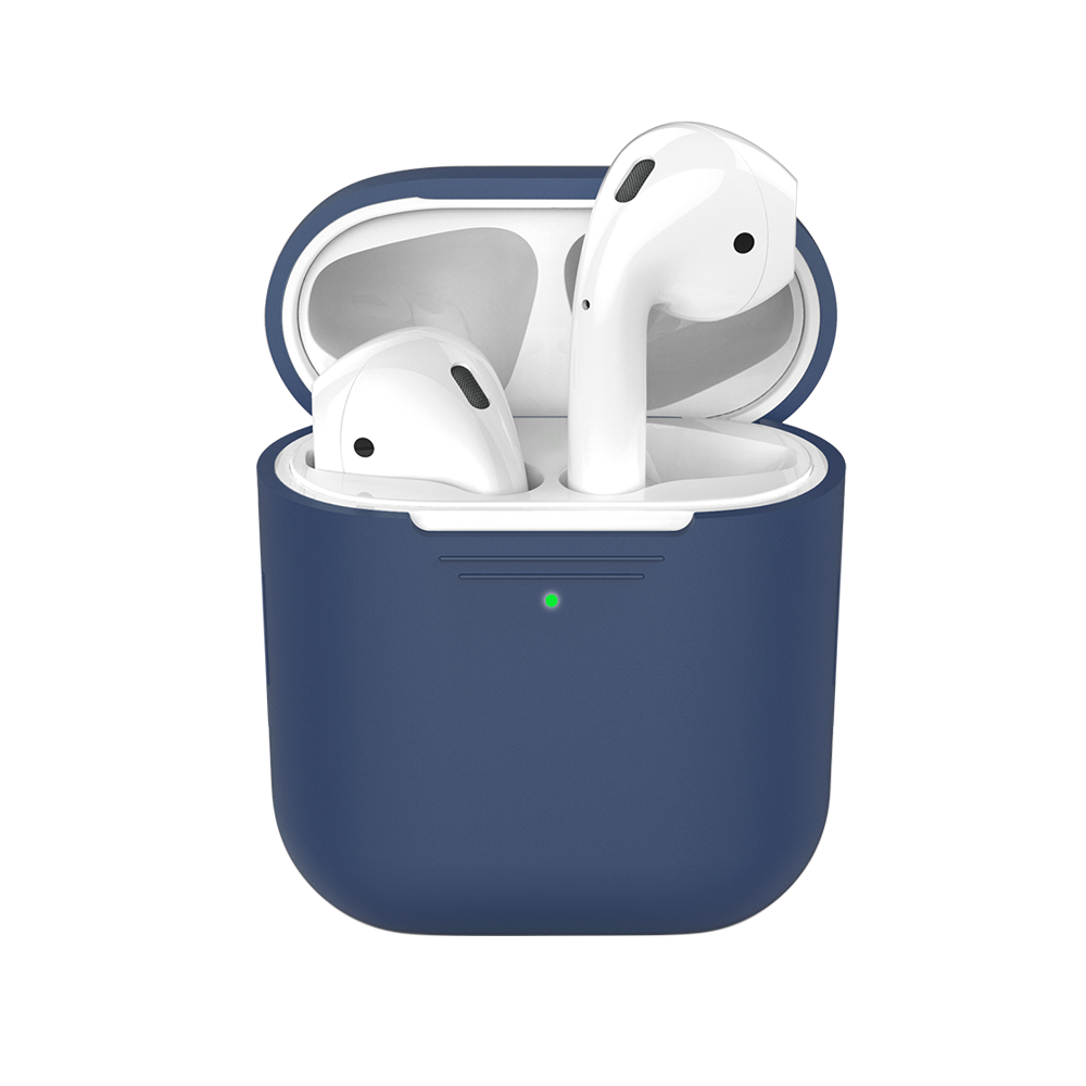 Чехол Deppa, силиконовый для Apple AirPods, синий (47004)