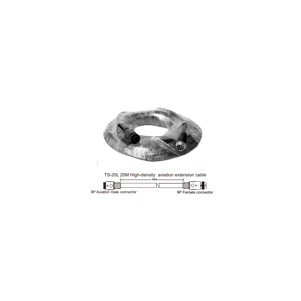

удлинитель ITC TS-20L, 8-pin m-f, 20м, черный (TS-20L), TS-20L