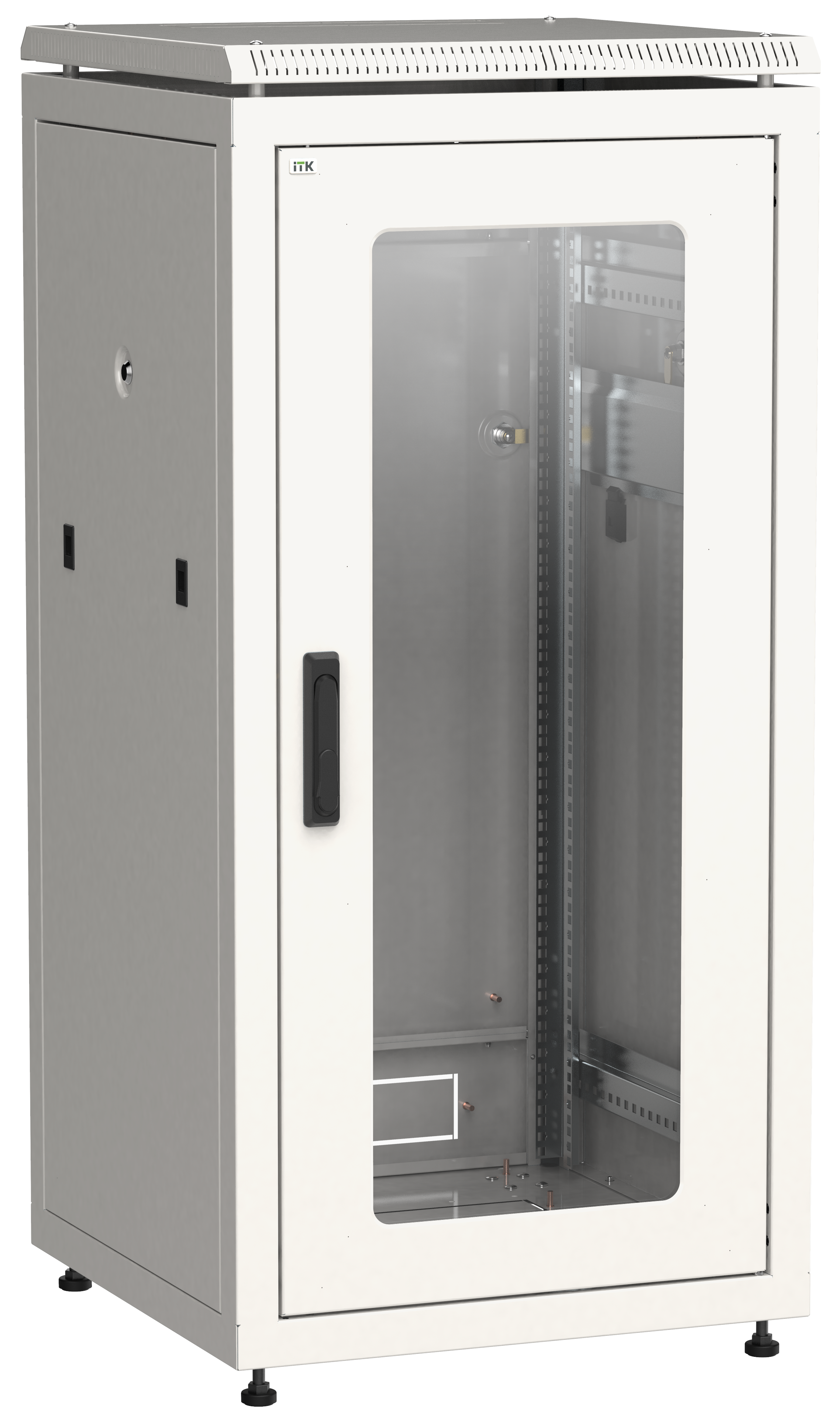

Шкаф телекоммуникационный напольный 24U 600x800 мм, стекло, серый, разборный, ITK (LN35-24U68-G)
