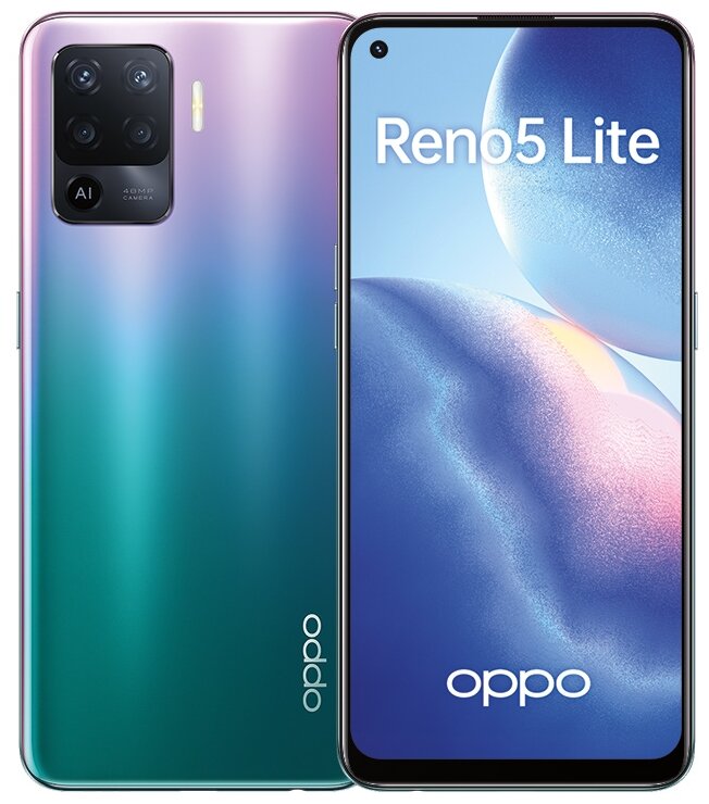 

Смартфон OPPO Reno 5 Lite, 6.43" 2400x1080 Amoled, MediaTek Helio P95, 8Gb RAM, 128Gb, 3G/LTE, NFC, WiFi, BT, 4xCam, 2-Sim, 4310mAh, USB Type-C, Android 11, фиолетовый, Reno 5 Lite