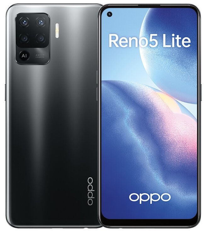 

Смартфон OPPO Reno 5 Lite, 6.43" 2400x1080 Amoled, MediaTek Helio P95, 8Gb RAM, 128Gb, 3G/LTE, NFC, WiFi, BT, 4xCam, 2-Sim, 4310mAh, USB Type-C, Android 11, черный, Reno 5 Lite