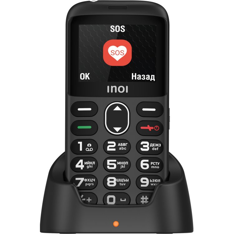 

Мобильный телефон INOI 118B, 2" 220x176 TFT, MediaTek MTK6261D, BT, 1xCam, 2-Sim, 1400 мА·ч, micro-USB, черный (4660042757612), 118B