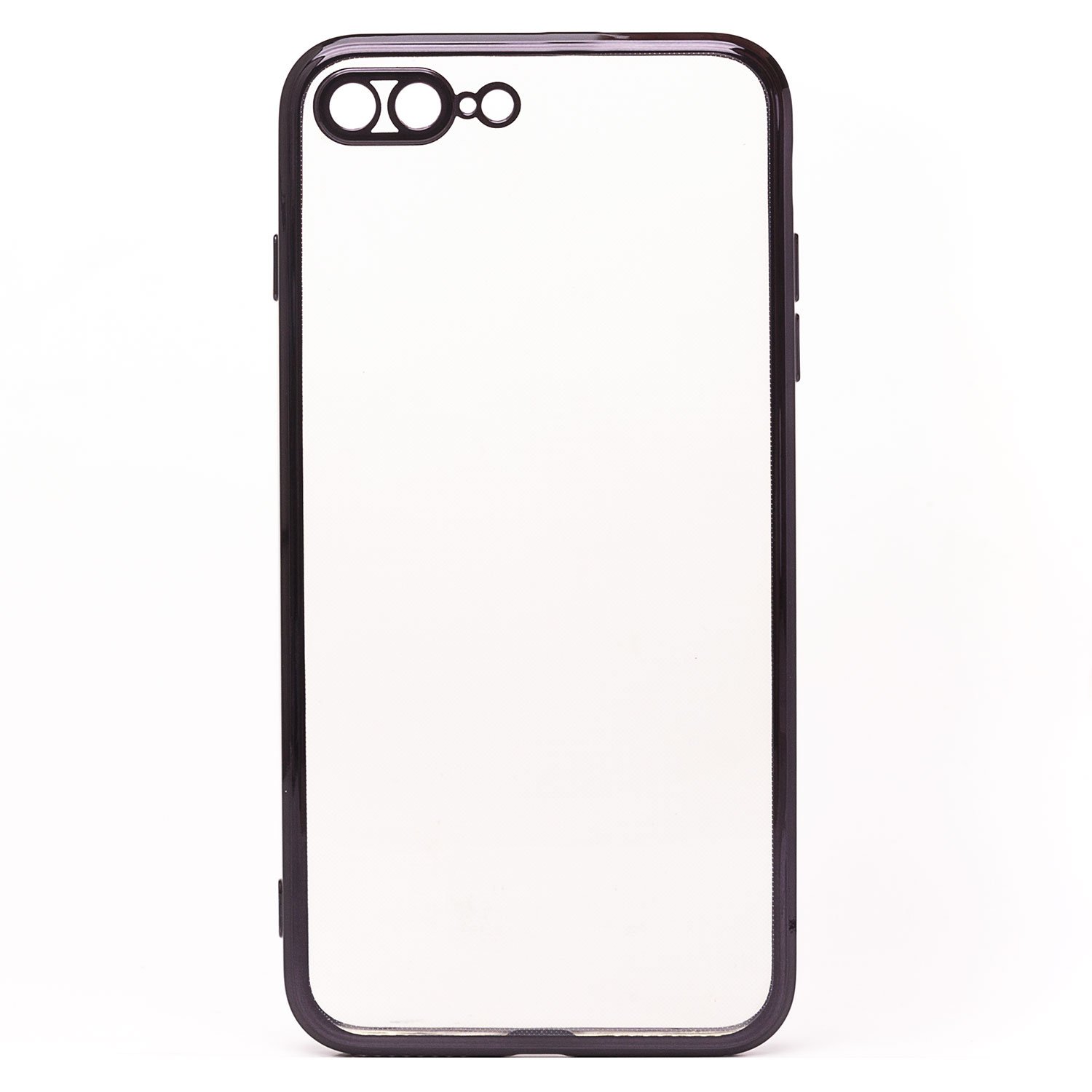 Чехол-накладка SC215 для смартфона Apple iPhone 7 Plus/iPhone 8 Plus, прозрачный с чёрной рамкой (126481) - фото 1