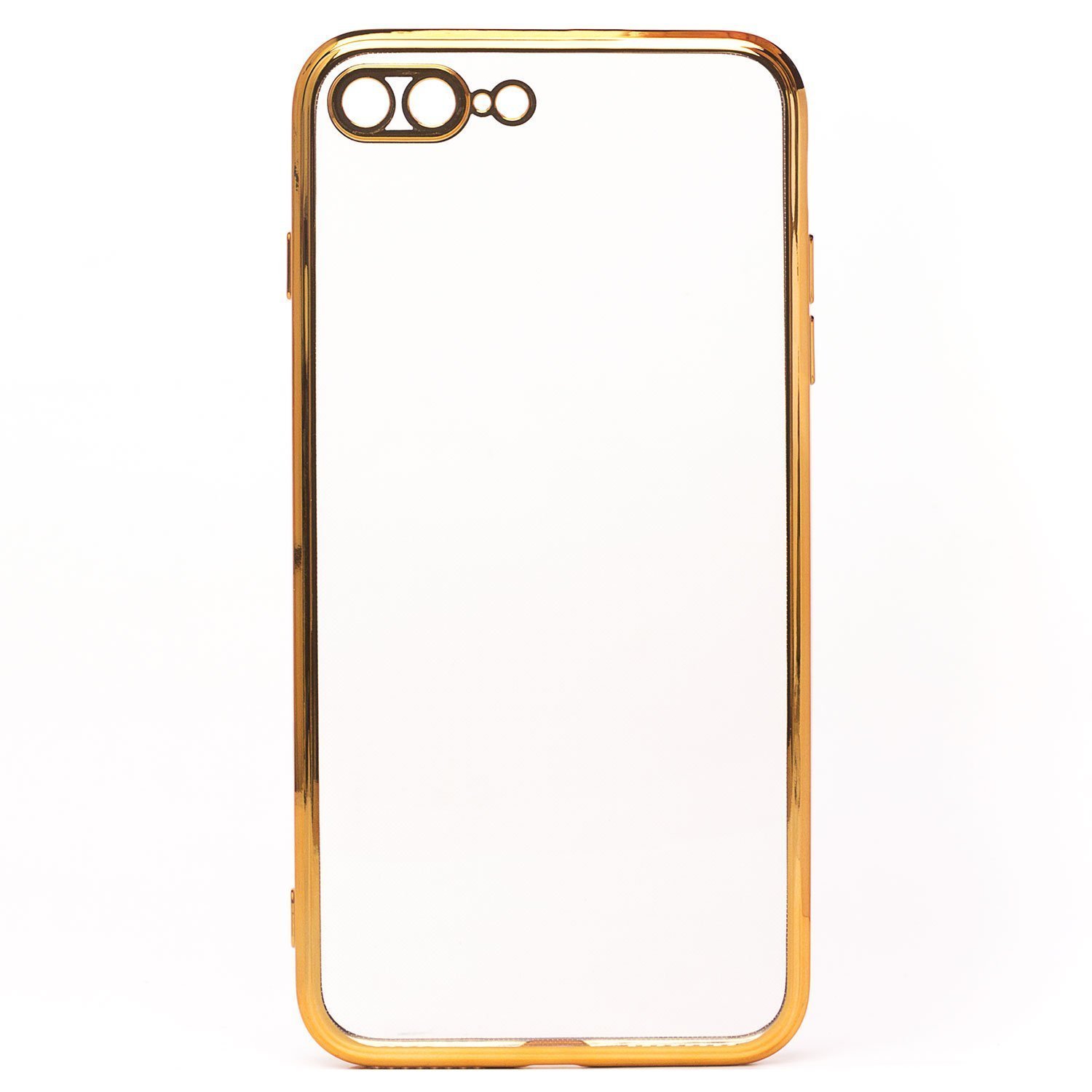 Чехол-накладка SC215 для смартфона Apple iPhone 7 Plus/iPhone 8 Plus, прозрачный с золотой рамкой (126482)
