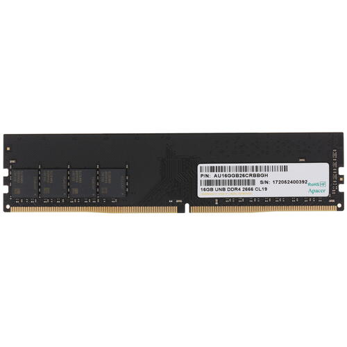 

Память DDR4 DIMM 16Gb, 2666MHz, CL19, 1.2 В, Apacer (EL.16G2V.PRH), EL.16G2V.PRH