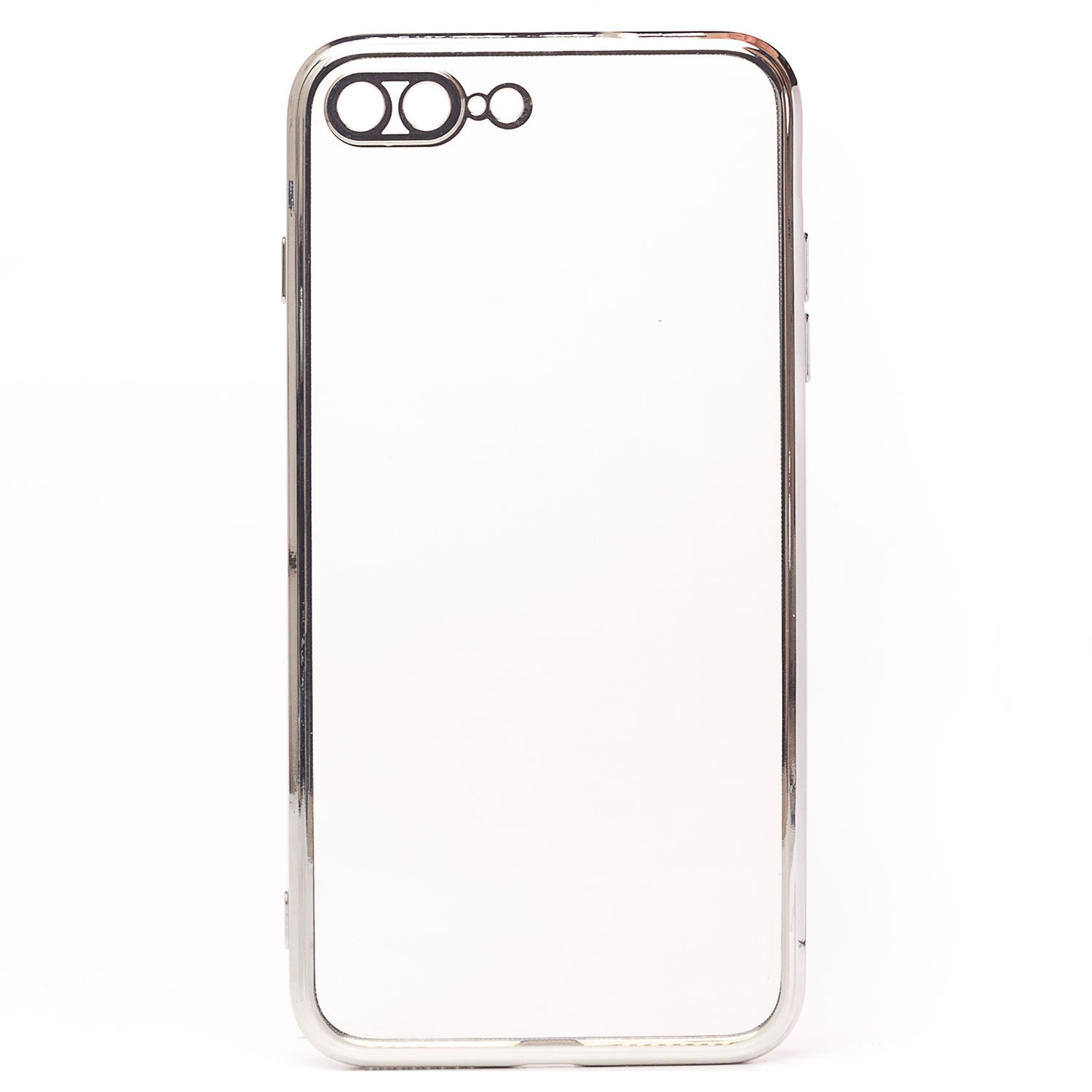 Чехол-накладка SC215 для смартфона Apple iPhone 7 Plus/iPhone 8 Plus, прозрачный с серебристой рамкой (126485)