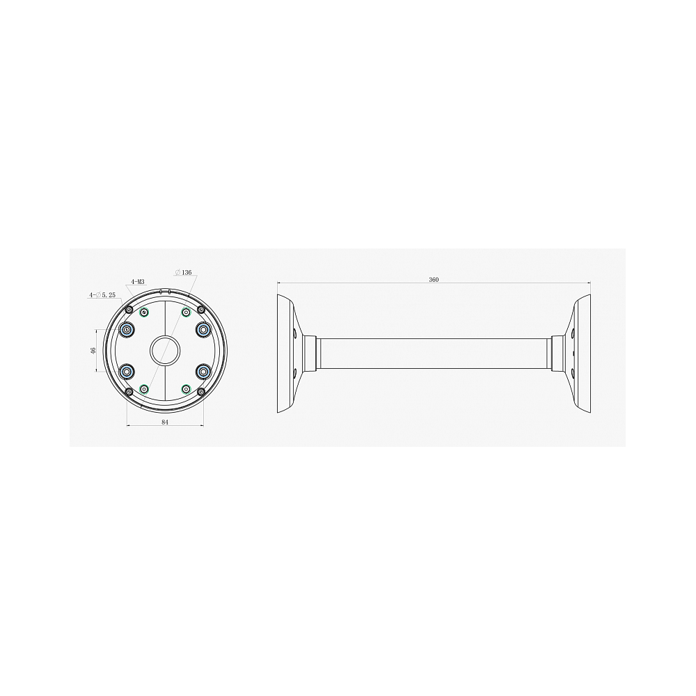 

Потолочный кронштейн Milesight MS-A76, для IP-камер Milesight, белый (MS-A76), MS-A76