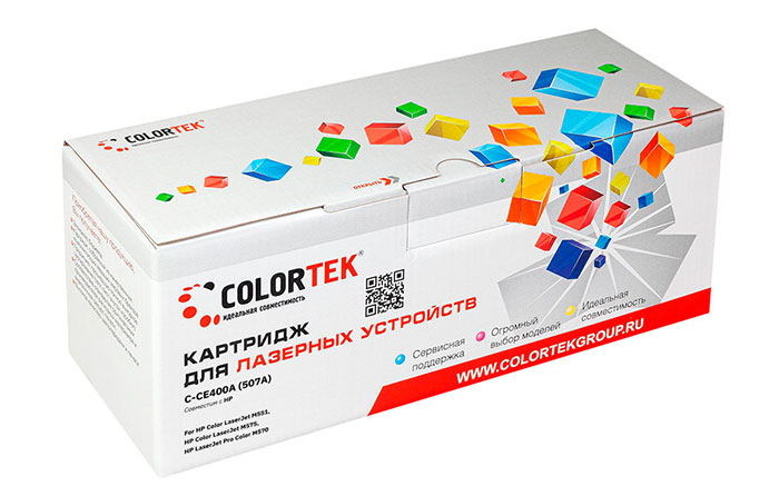 

Картридж лазерный Colortek СТ-CE400A (507A/CE400A), черный, 5500 страниц, совместимый для CLJ M551n/551dn