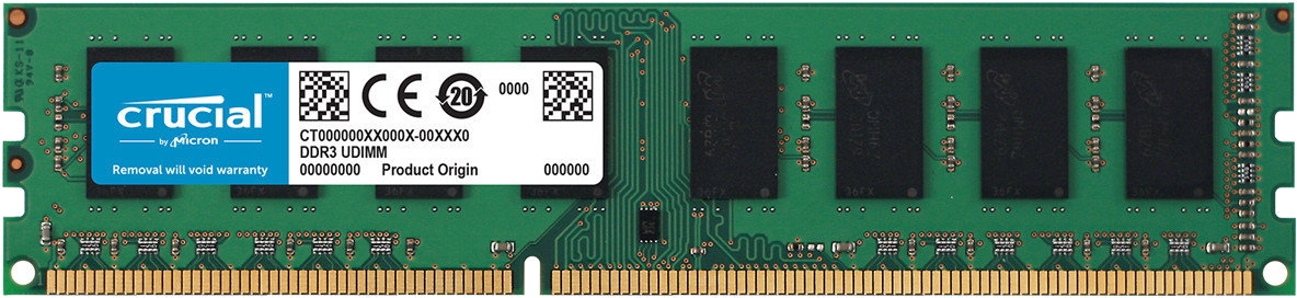 Память DDR3L DIMM 8Gb, 1600MHz Crucial (MT18KSF1G72AZ-1G6P1)